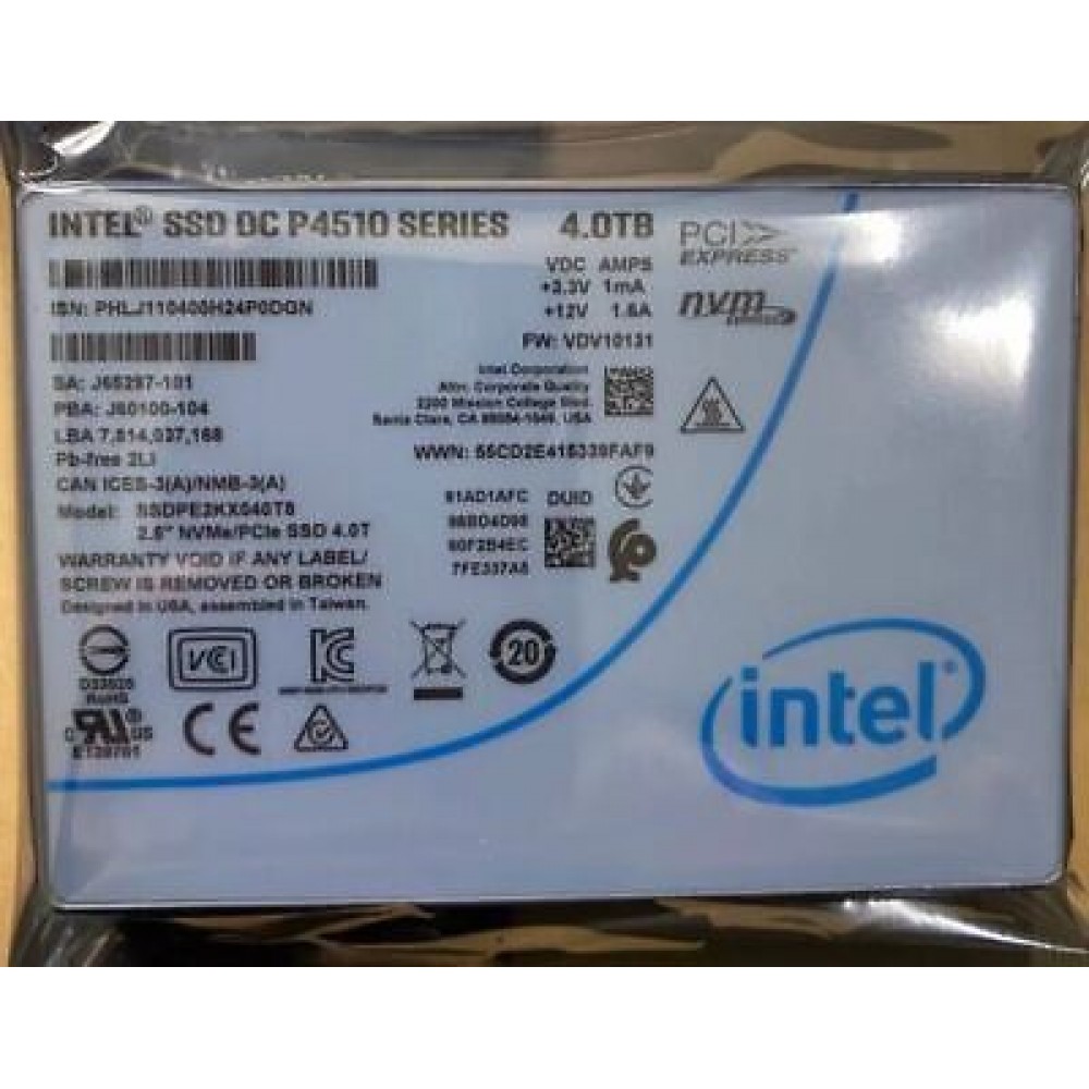 HPE 4TB NVMe PCIe Gen3 x4 U.2 SSD – Intel DC P4510 Series (P/N: P10591-003 | SSDPE2KX040T8)
