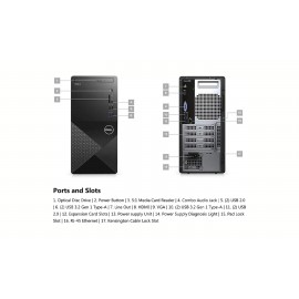 Dell Vostro 3888 Core i3 Desktop Computer | Windows 11 Pro, 4GB RAM, 1TB HDD