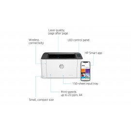 Buy HP Laser 107w Printer - Wireless | High-Quality Black and White Printing
