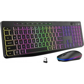 TechRebellion Wireless Keyboard & Mouse Combo 