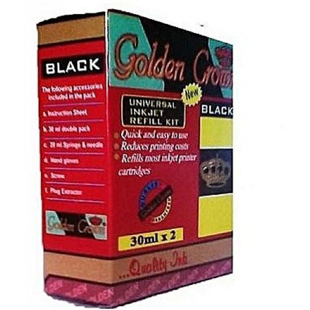 GOLDEN CROWN REFILL KIT UNIVERSAL INK COLOUR