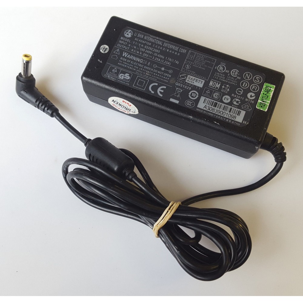 LENOVO LI SHIN 0335C2065 AC ADAPTER 20V - 3.25A