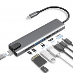 MULTI FUNCTION USB TYPE C TO HDTV 8 PORTS ADAPTER