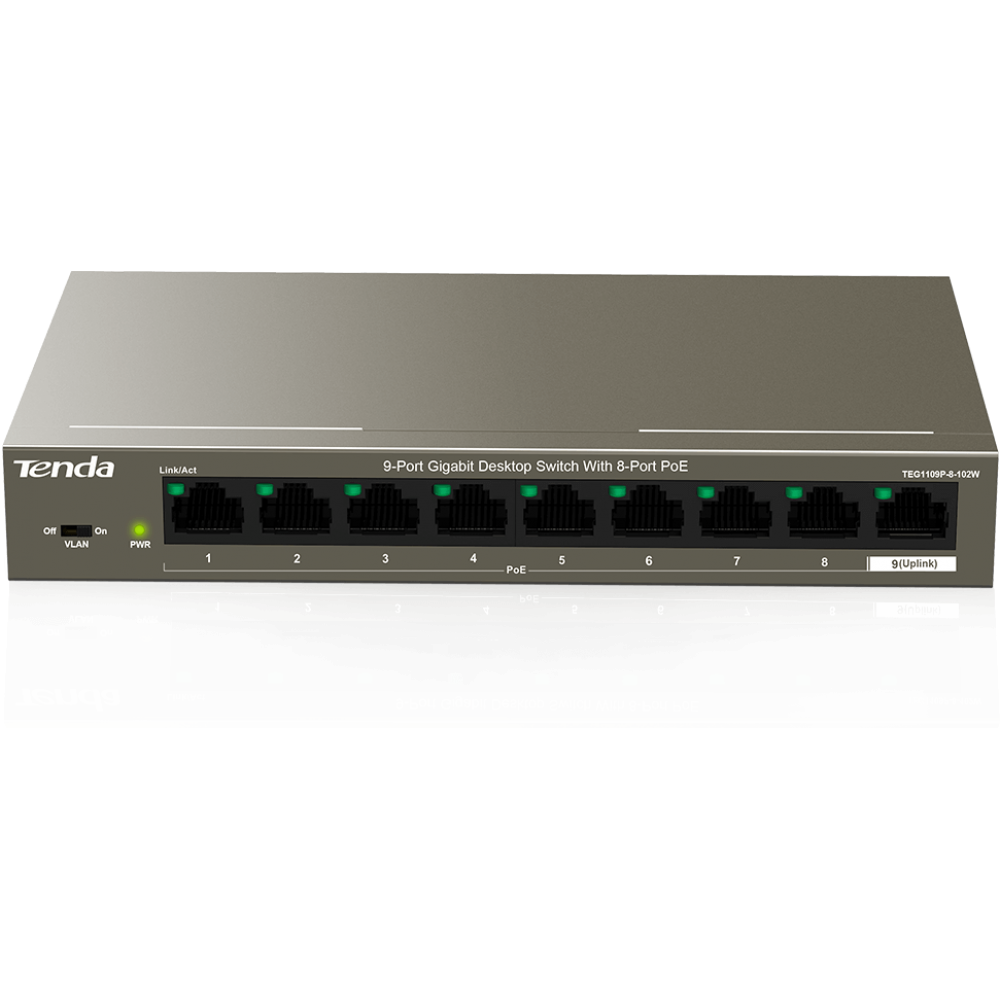 TENDA TEF109P-8-63W 8-PORT POE