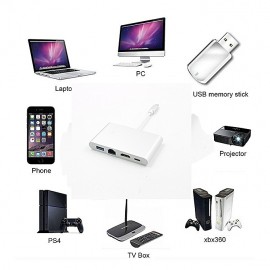 Generic USB 3.1 Type-C Multiport Adapter, With HDMI / USB 3.0 Hub / RJ45 Ethernet & Type-C