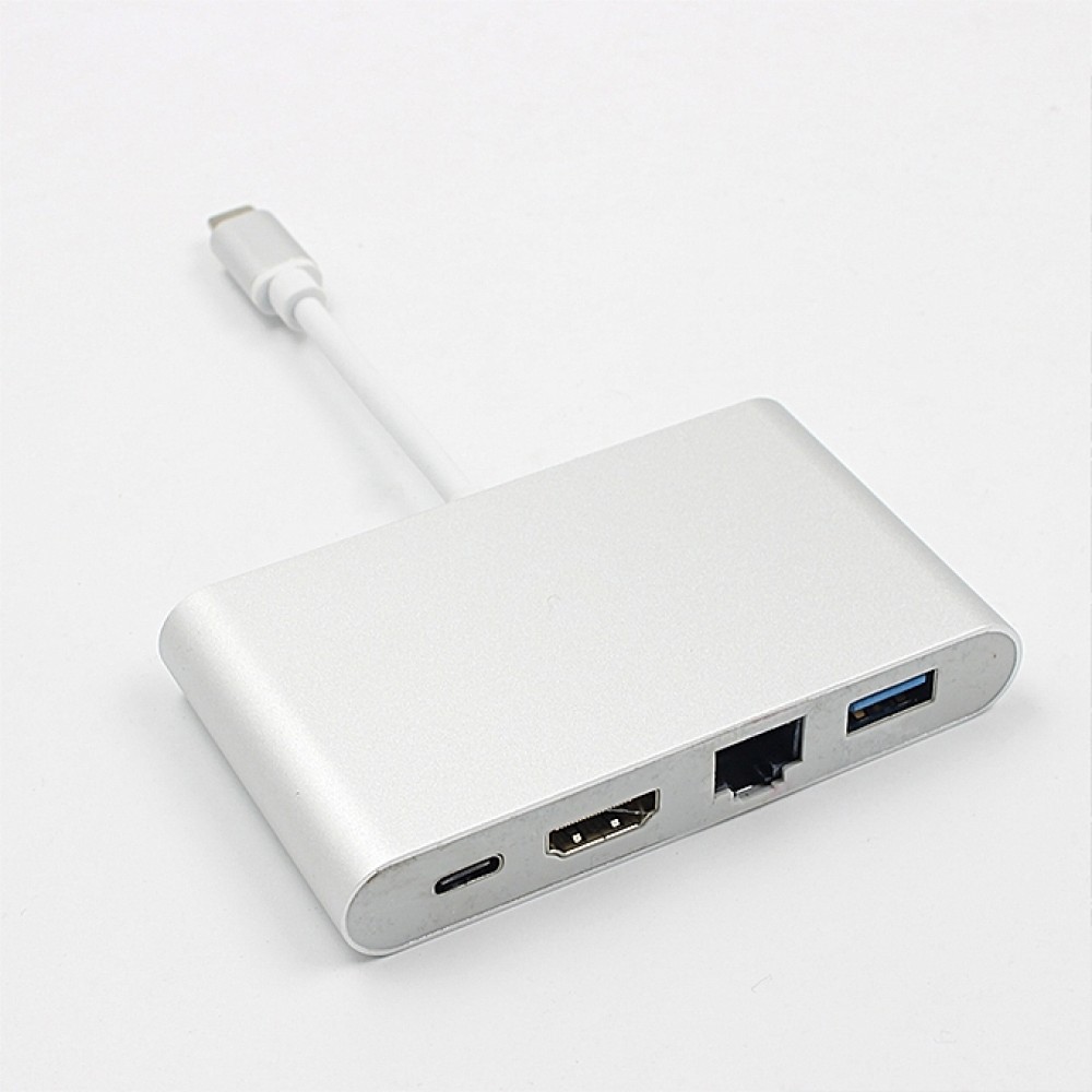 Generic USB 3.1 Type-C Multiport Adapter, With HDMI / USB 3.0 Hub / RJ45 Ethernet & Type-C