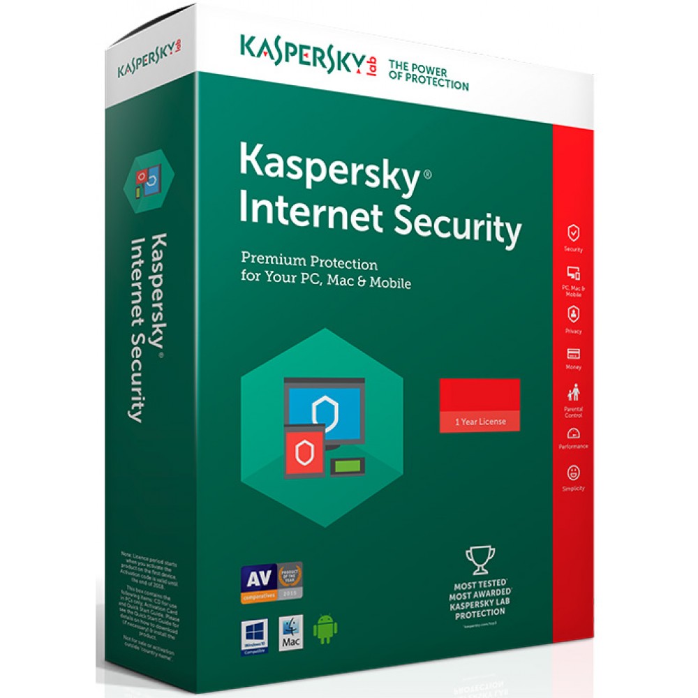 KASPERSKY INTERNET SECURITY 1PC